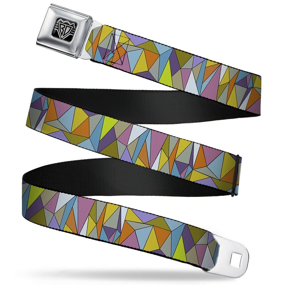 1108 Unisex-Adult's Seatbelt Belt Mosaic XL Stained Glass Multi Color